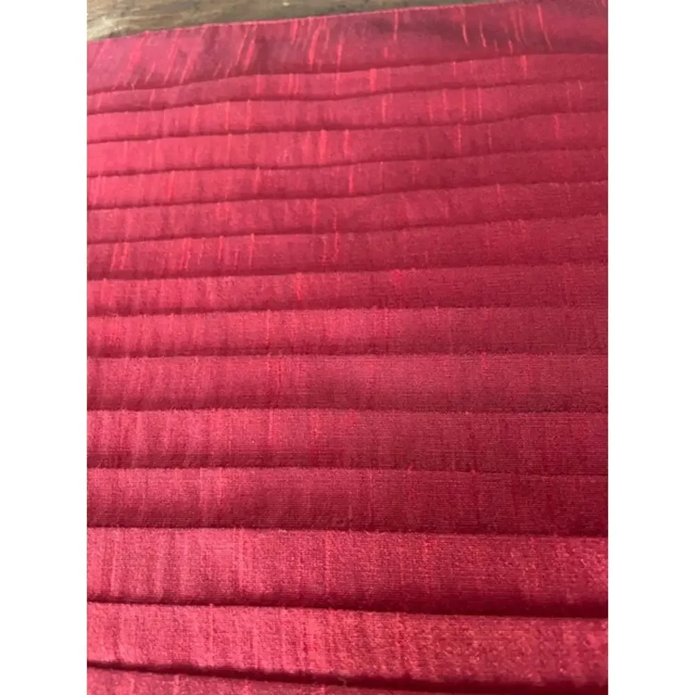 Florida Marketplace Entertaining Burgundy Red Pleated Placemats Set of 7 13x18